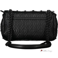 Black Polyethylene Women Handbag