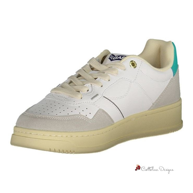 White Artificial Leather Sneaker