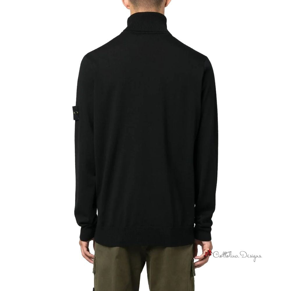 Black Wool Vergine Sweater