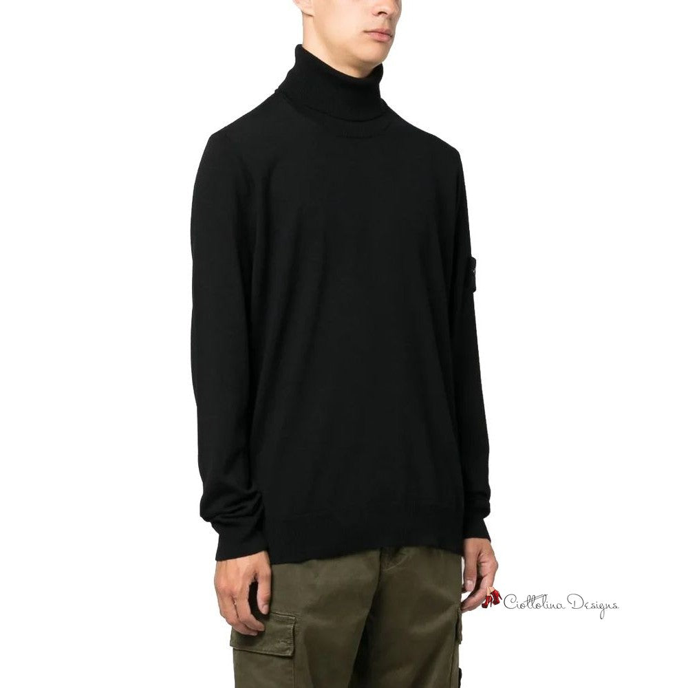 Black Wool Vergine Sweater