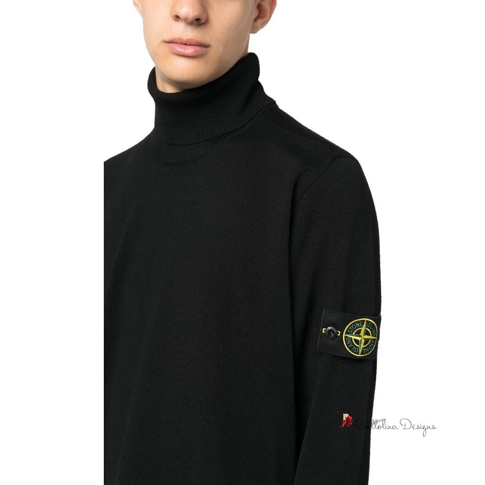 Black Wool Vergine Sweater