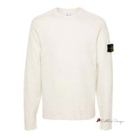 White Wool Men Sweater