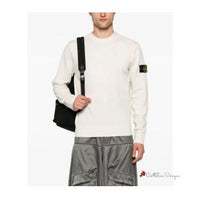 White Wool Men Sweater