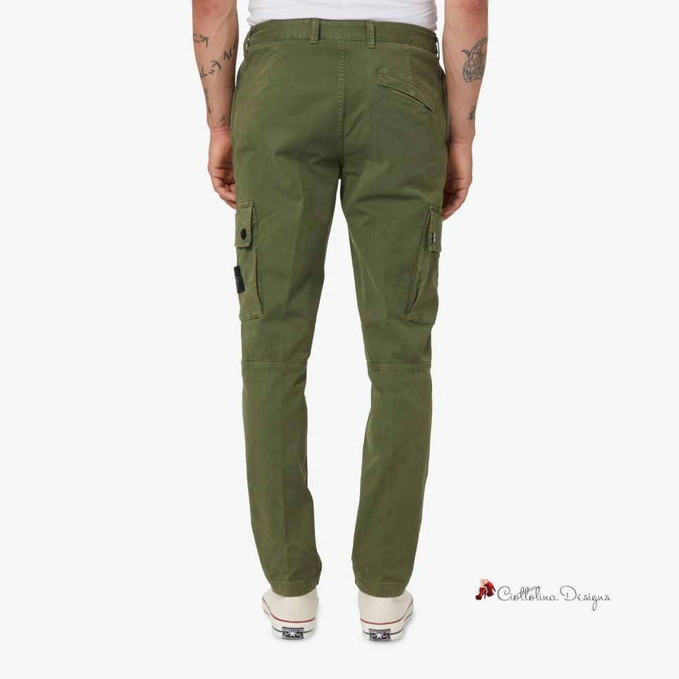 Green Cotton Jeans & Pant