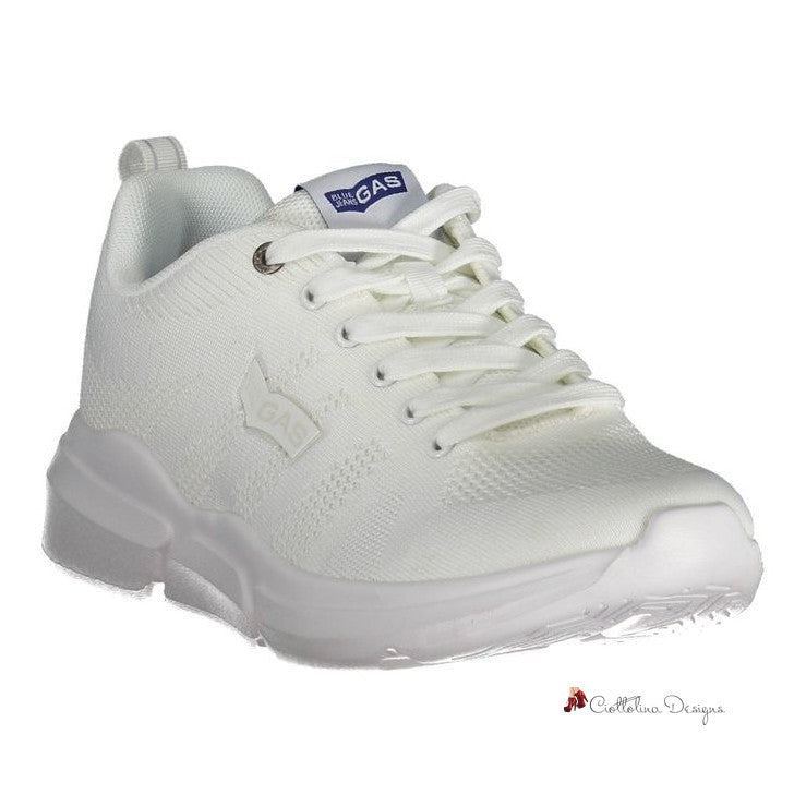 White Artificial Leather Sneaker