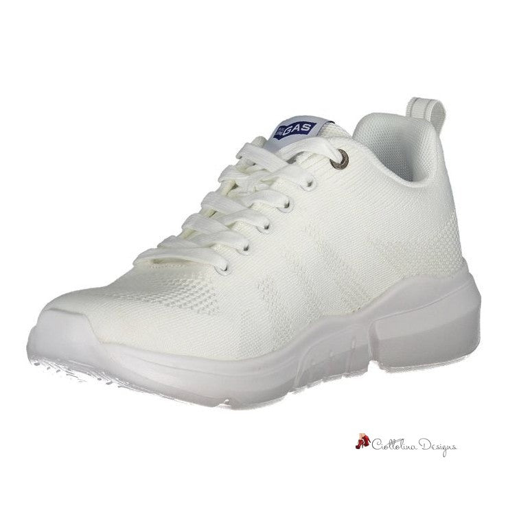 White Artificial Leather Sneaker