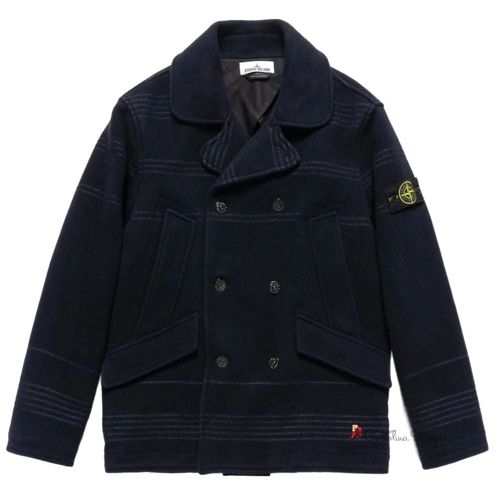 Blue Wool Vergine Jacket