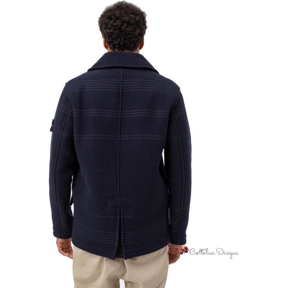 Blue Wool Vergine Jacket