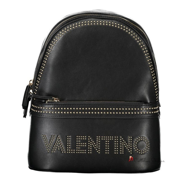 Black Polyethylene Women Backpack