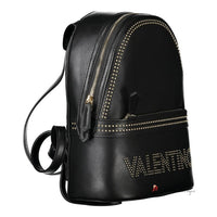 Black Polyethylene Women Backpack