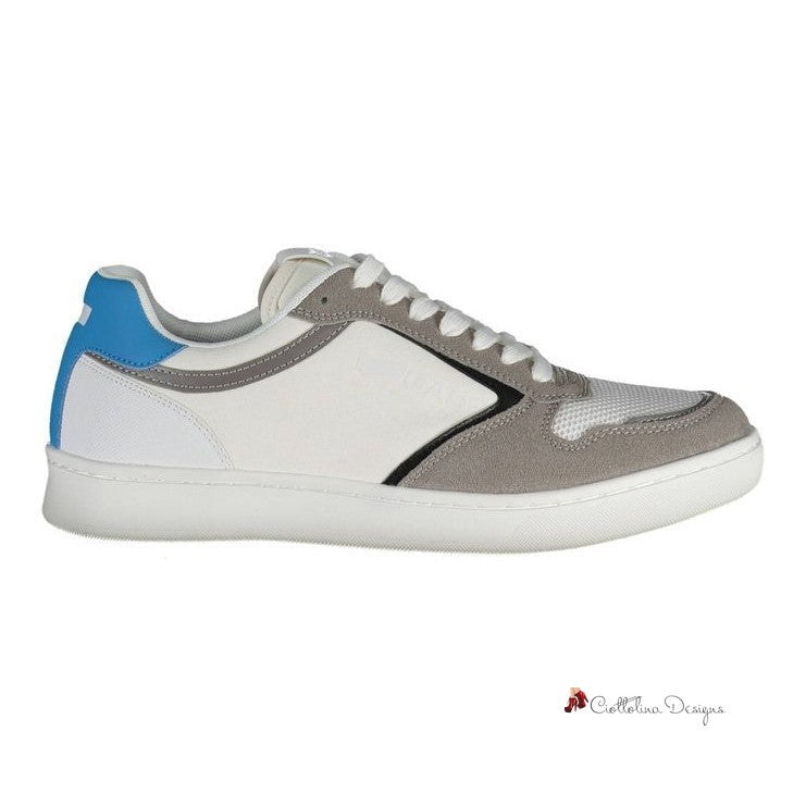 White Polyester Sneaker