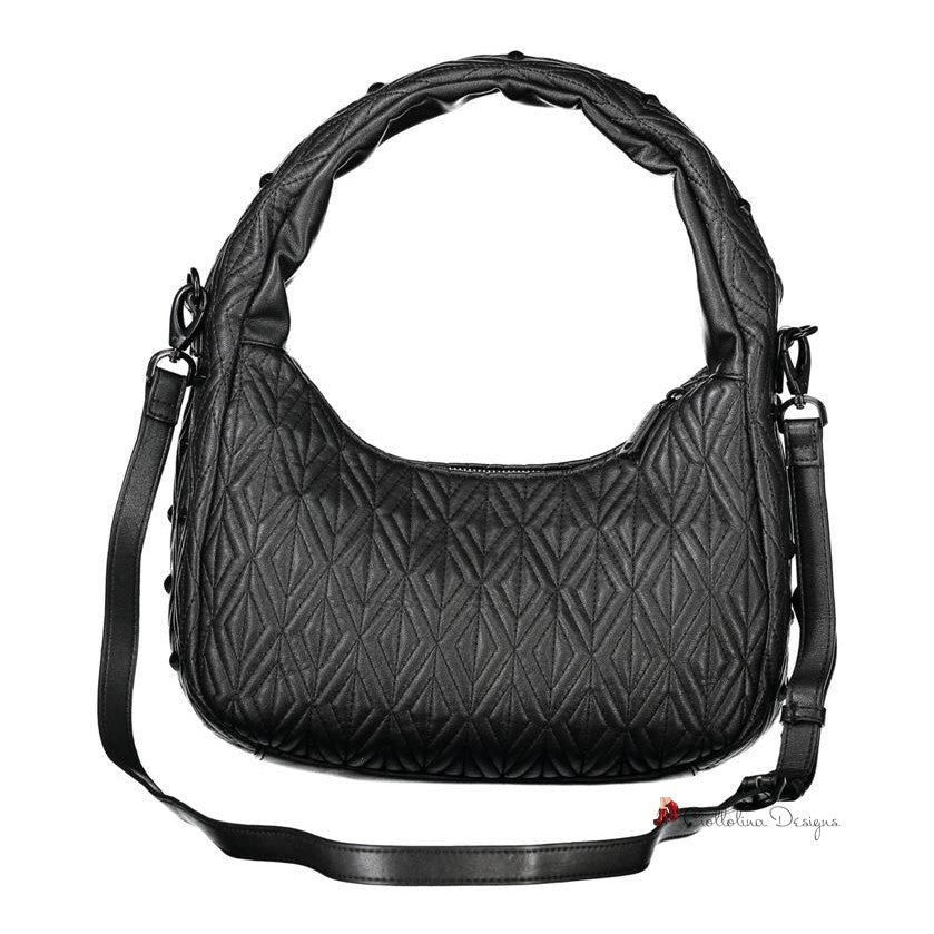 Black Polyethylene Women Handbag