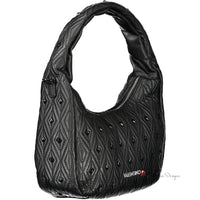 Black Polyethylene Women Handbag