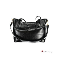 Black Polyethylene Women Handbag