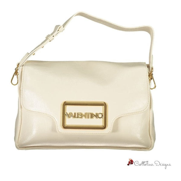 Beige Polyethylene Women Handbag