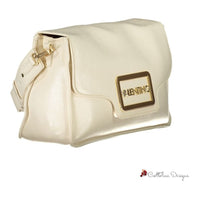 Beige Polyethylene Women Handbag