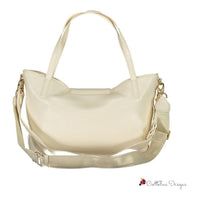 Beige Polyethylene Women Handbag