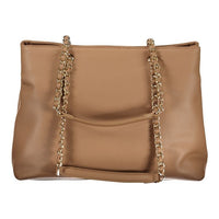 Beige Polyethylene Women Handbag