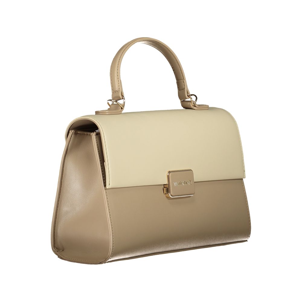 Beige Polyethylene Women Handbag