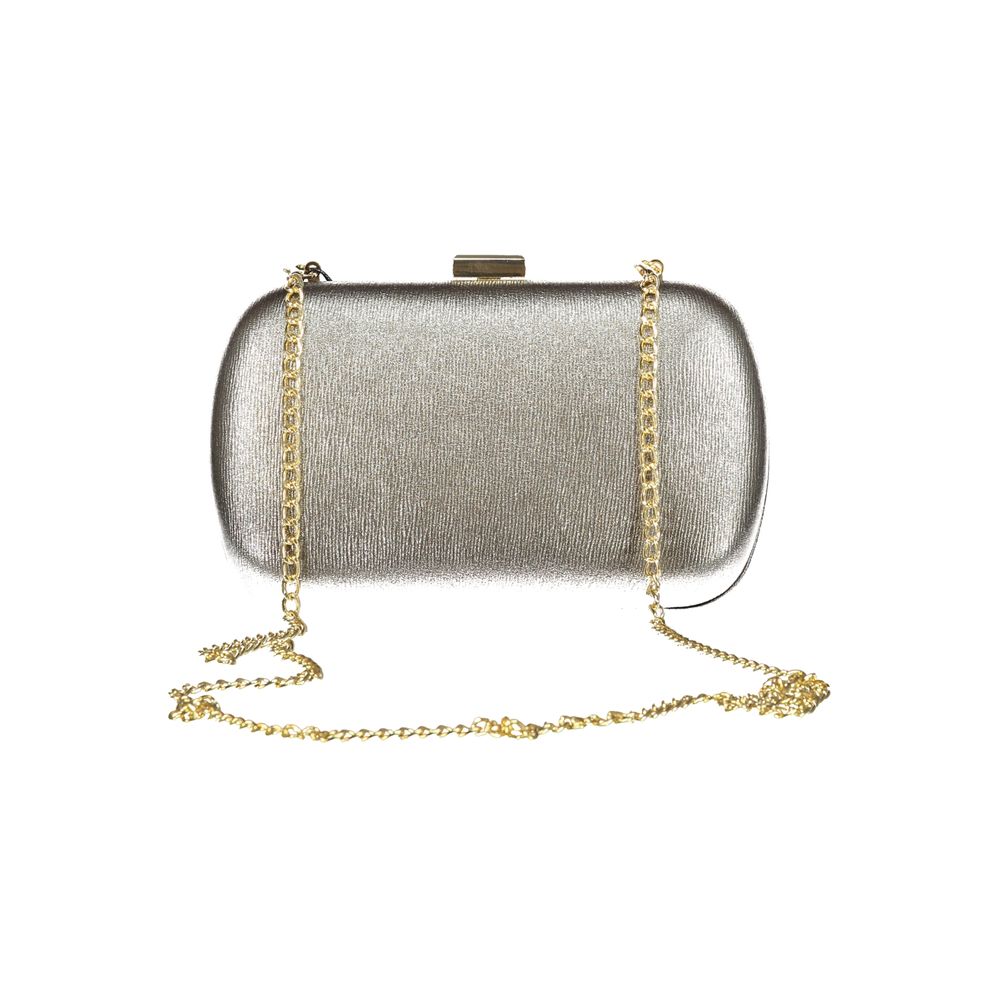 Silver Polyethylene Women Handbag