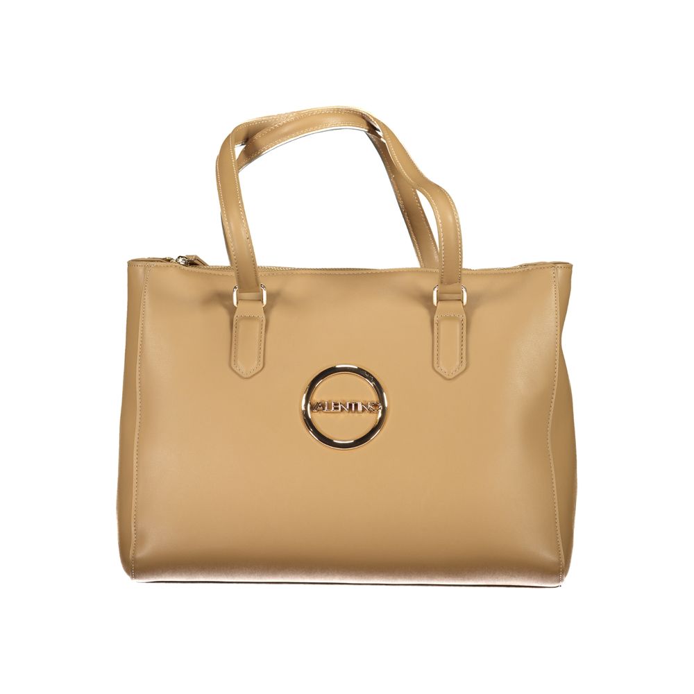 Beige Polyethylene Women Handbag