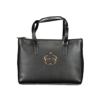 Black Polyethylene Women Handbag