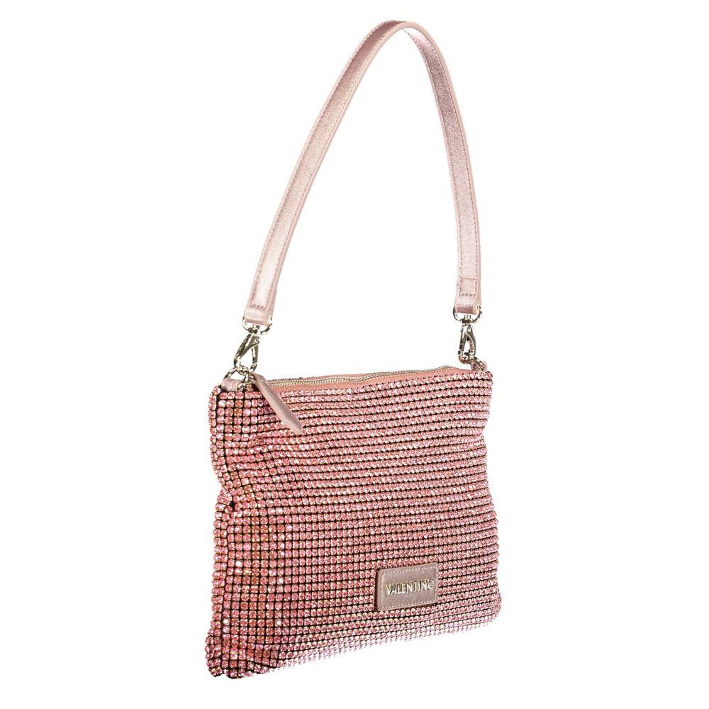 Pink Polyester Women Handbag