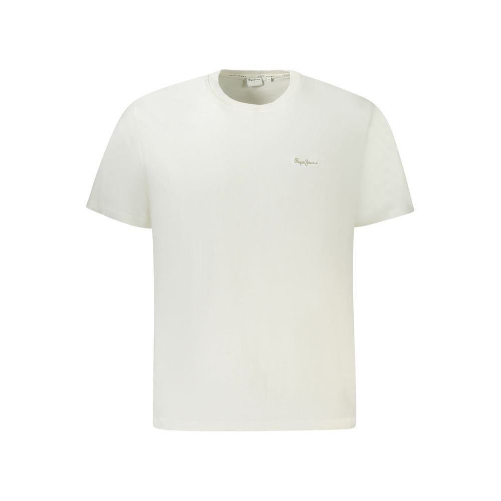 White Cotton Men T-Shirt