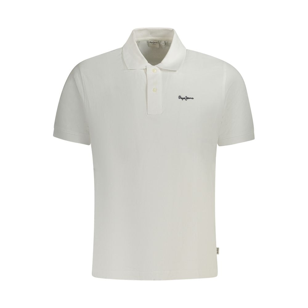 White Cotton Polo Shirt