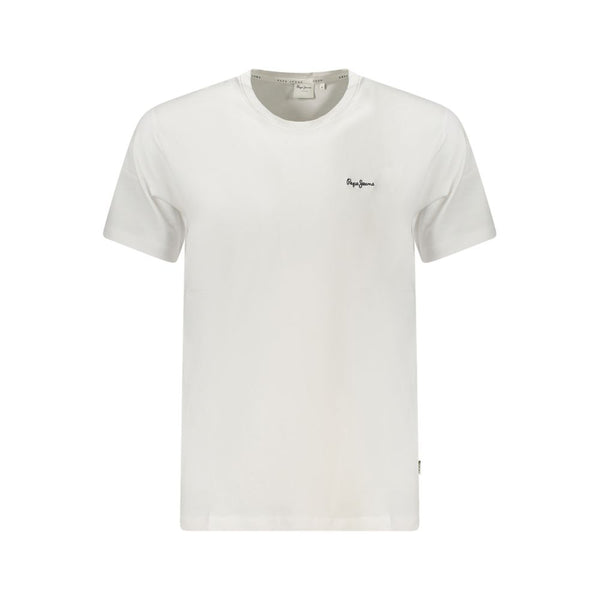 White Cotton Men T-Shirt