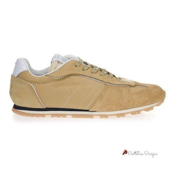 Brown Leather Scamosciata Sneaker
